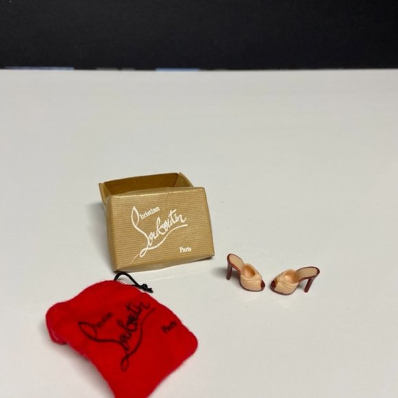 Authentic Christian Louboutin Miniature Shoes (Barbie) with Box and Dustbag. - Picture 7 of 15